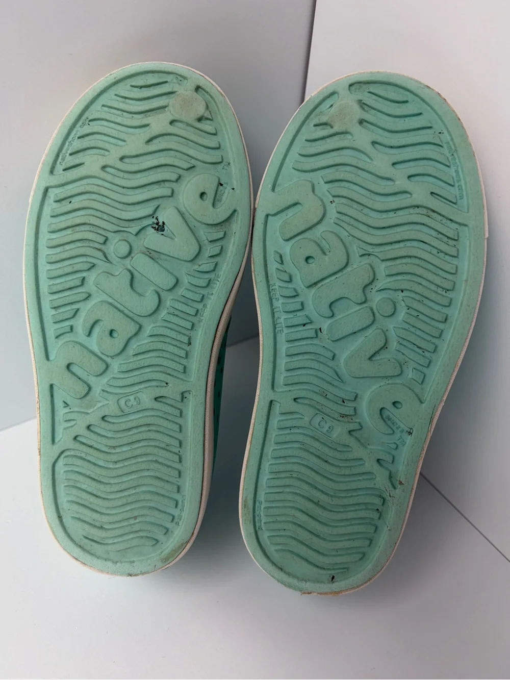 Native Sandals Toddler Kids C9‎ Sneakers Teal Tiffany Blue Natives